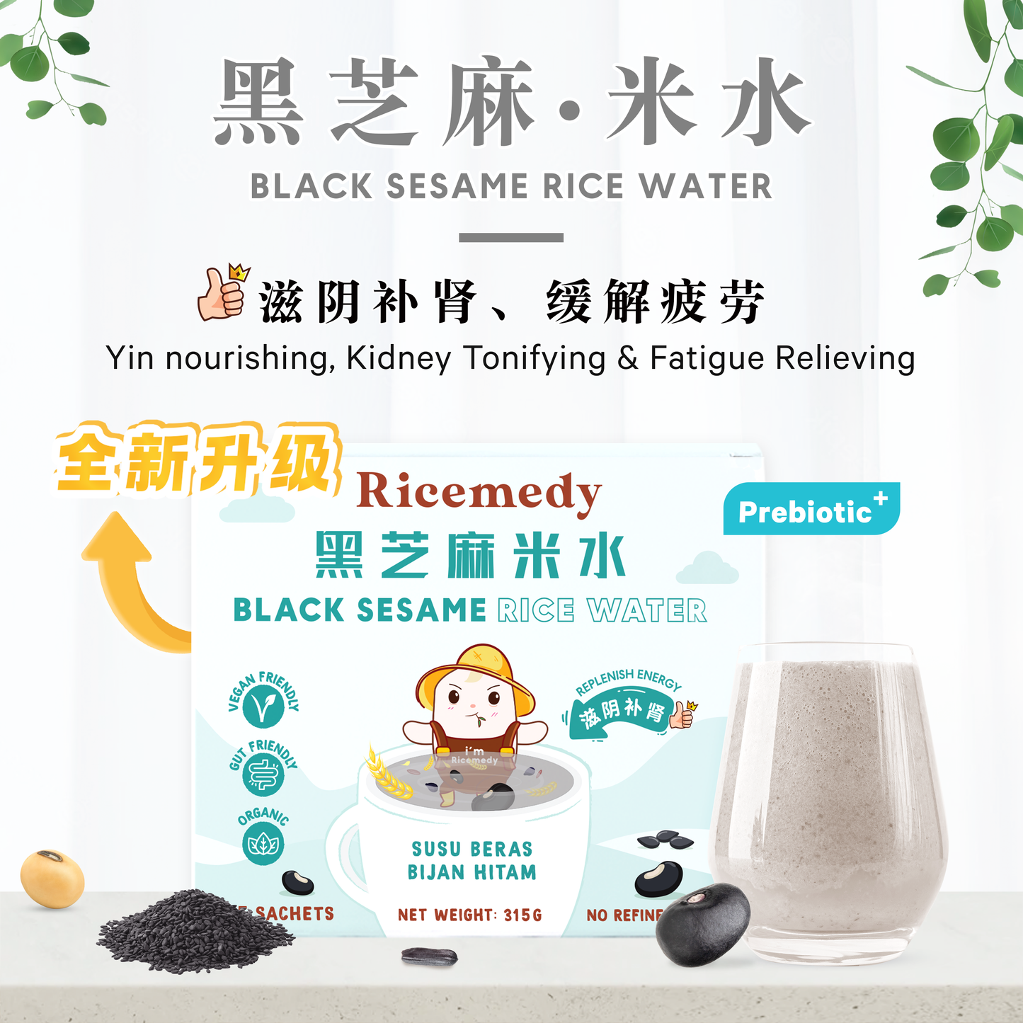 黑芝麻米水 BLACK SESAME RICE WATER (BOX)